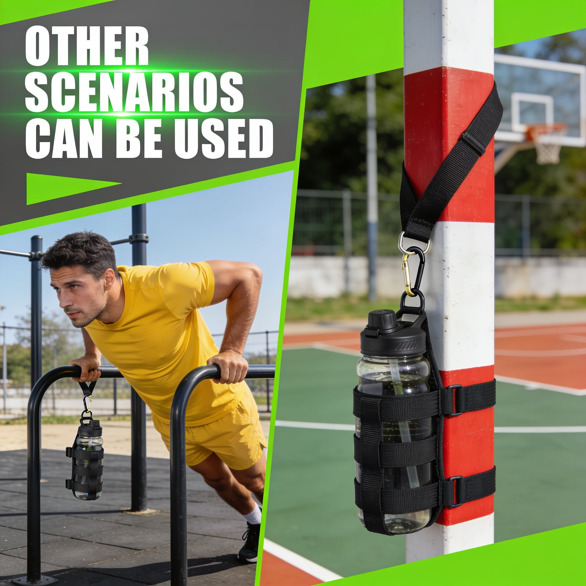 Premium Magnetic Gym Water Bottle Holder with Phone Pocket