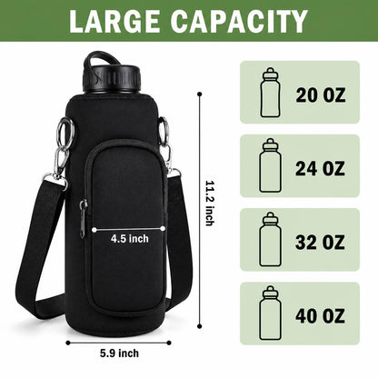 Premium Magnetic Gym Water Bottle Holder with Phone Pocket