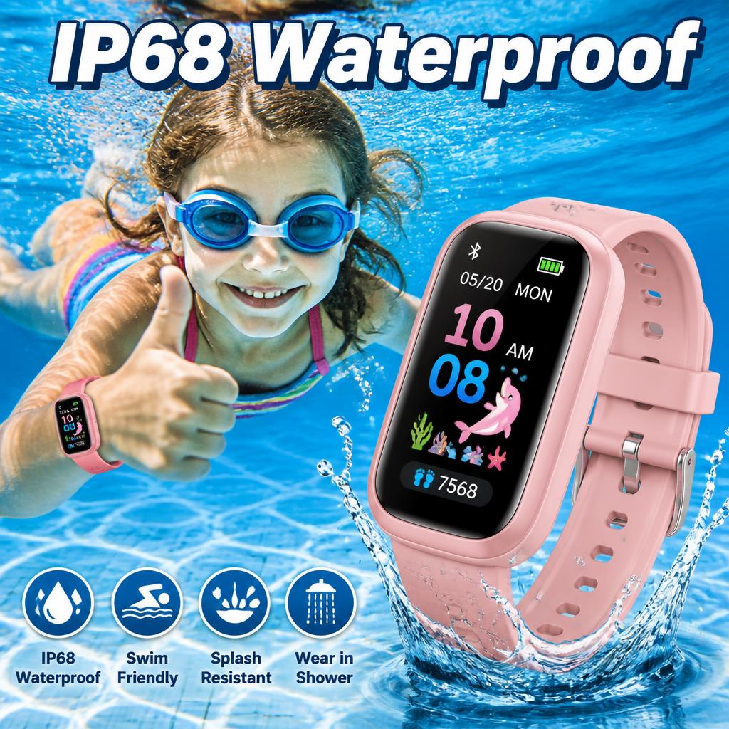 Premium Waterproof Kids Fitness Tracker & Smartwatch
