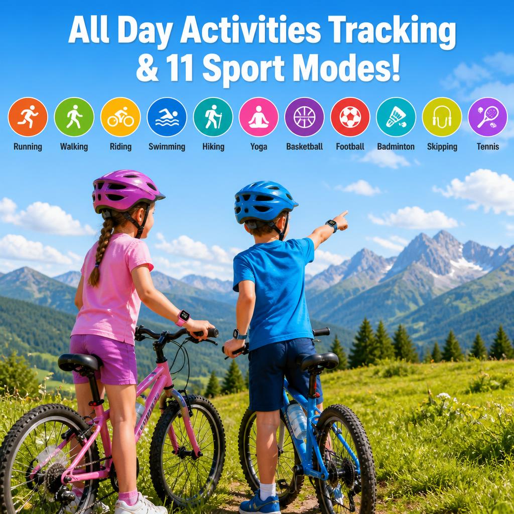 Premium Waterproof Kids Fitness Tracker & Smartwatch