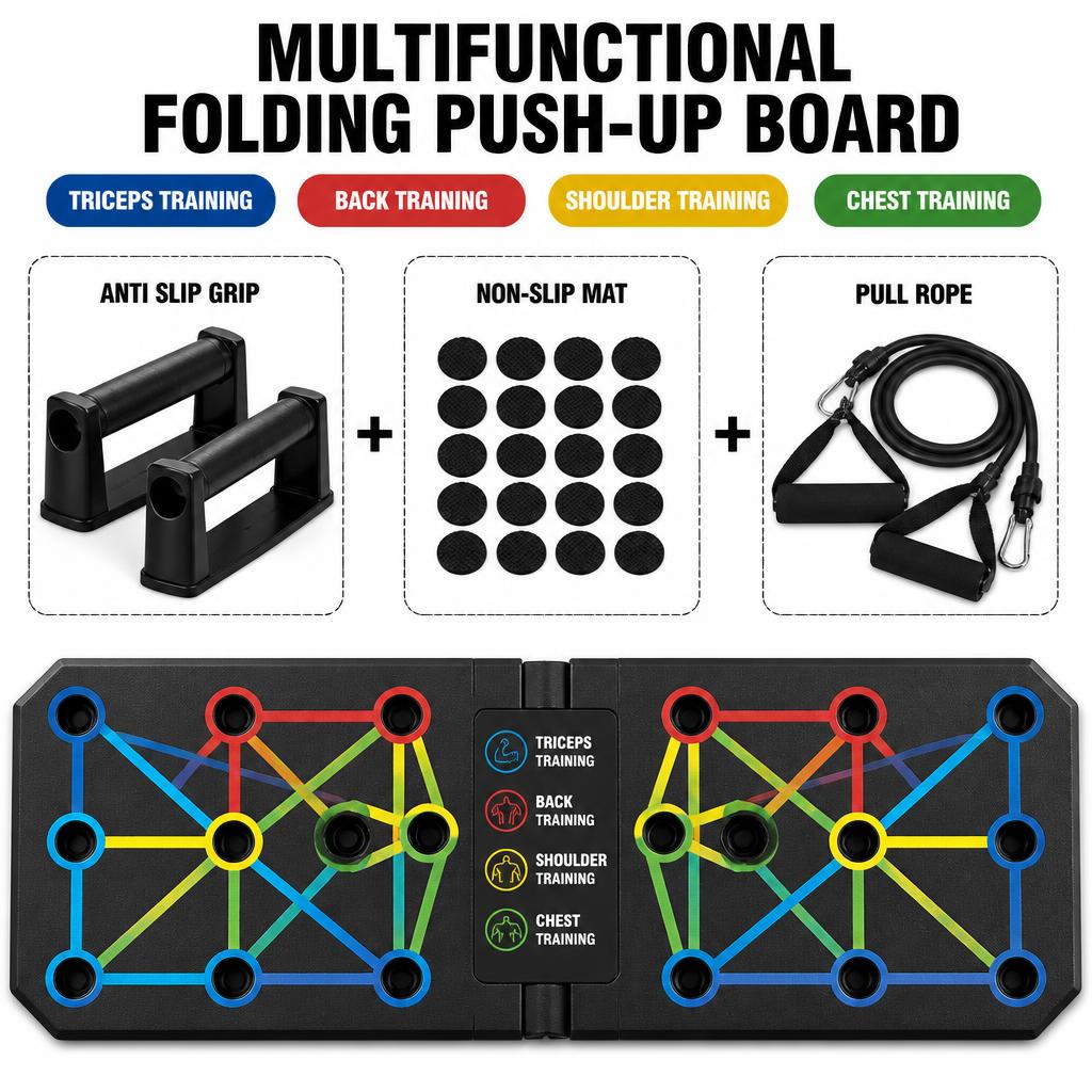 Premium Portable Multifunctional Folding Push-Up Board Set