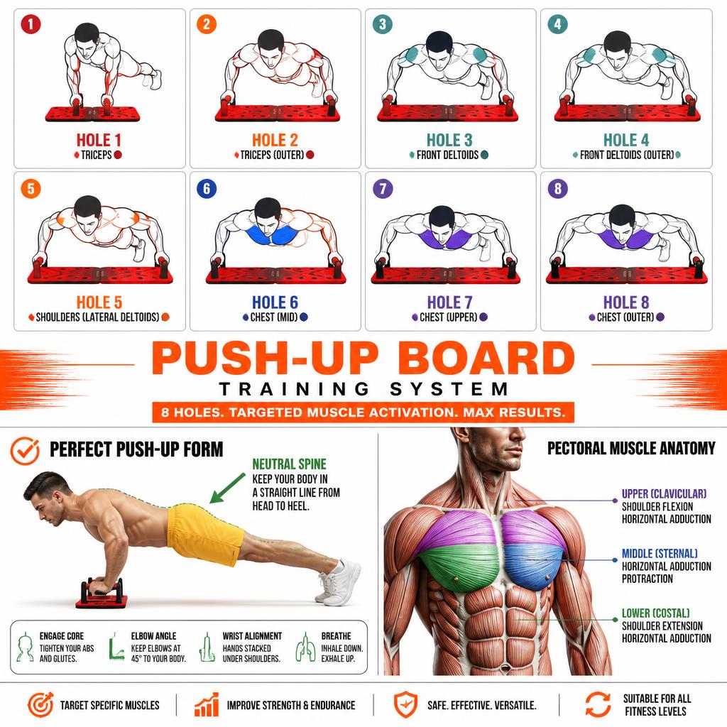 Premium Portable Multifunctional Folding Push-Up Board Set