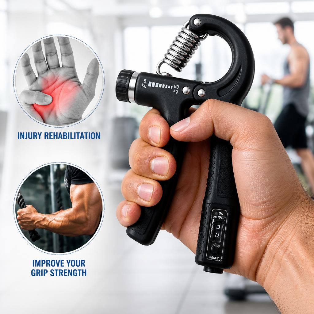 Ergonomic Adjustable Hand Gripper & Muscle Strengthener