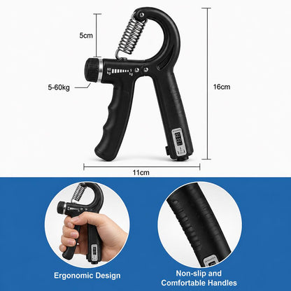 Ergonomic Adjustable Hand Gripper & Muscle Strengthener