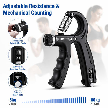 Ergonomic Adjustable Hand Gripper & Muscle Strengthener